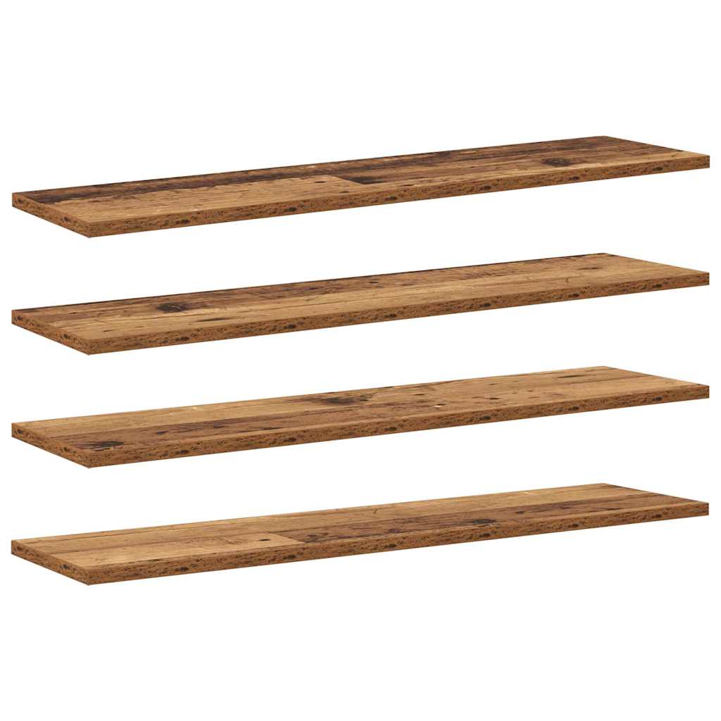 Regalbrett 4 pcs Braun 80 x 20 x 1.5 cm Holzwerkstoff